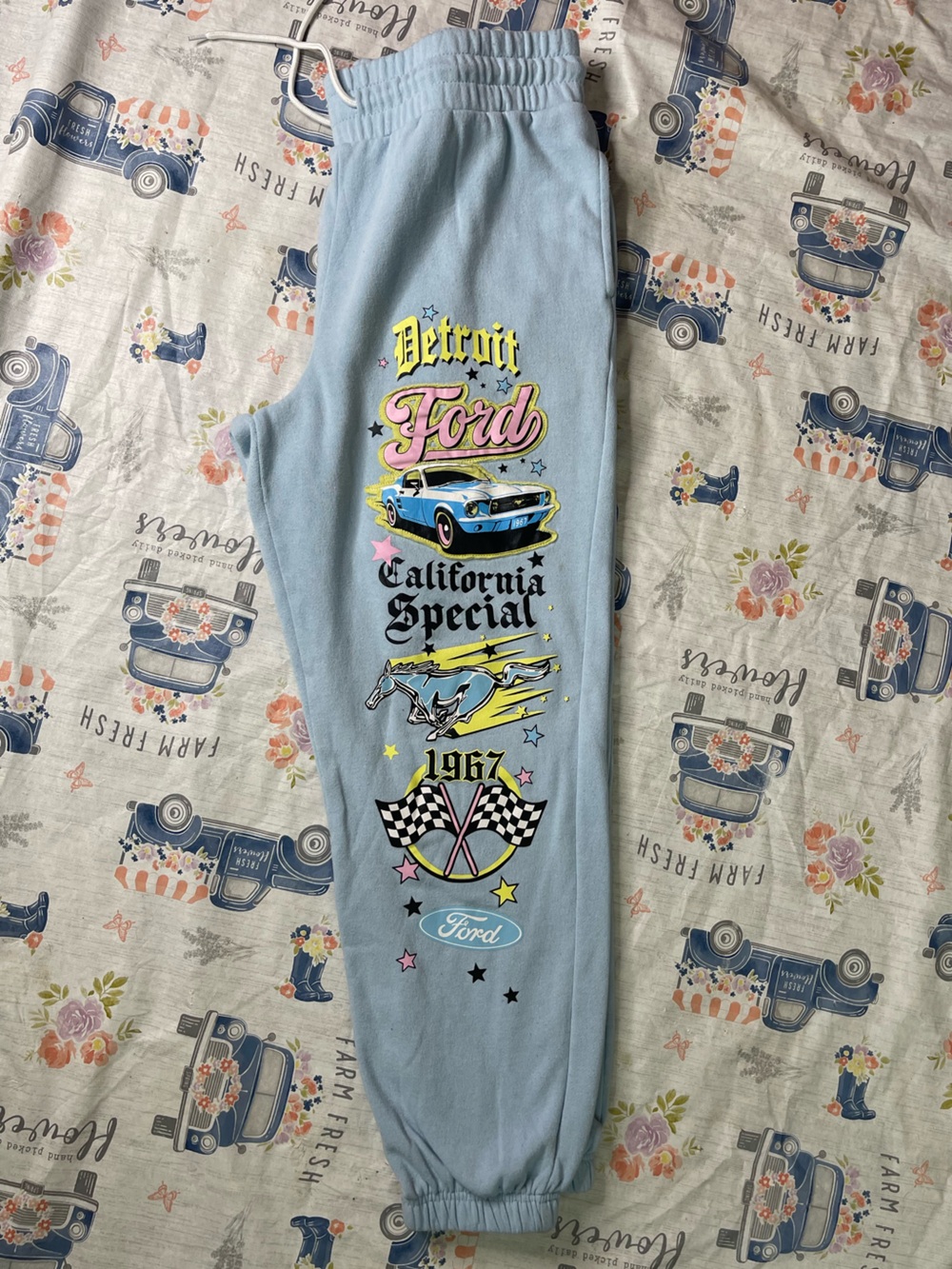 Ford Mustang California Special 1967 Embroidered Jogger Sweat Pants – XL